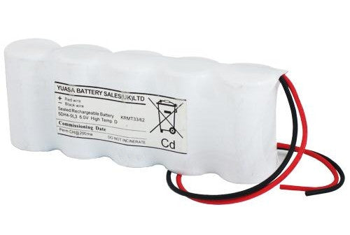 Yuasa 5DH4-0L3 - Emergency Battery 5 Cell Side by Side c w Leads Supply