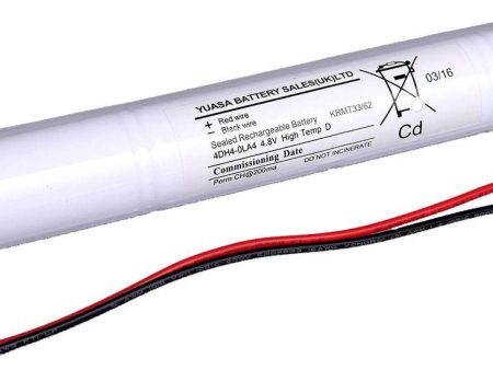 Yuasa 4DH4-0LA4 - Emergency Battery 4 Cell Stick with Leads & Amp Discount