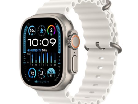 Apple Watch Ultra 2 GPS + Cellular, 49mm Titanium Case with White Ocean Band - MREJ3LW A (2024) Online now