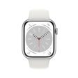 (Open Box) Apple Watch Series 8 GPS 45mm Silver Aluminum Case w White Sport Band - M L (2022) Cheap