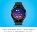 Garmin Venu 3 Smartwatch - Slate Stainless Steel Bezel with Black Case and Silicone Band Hot on Sale