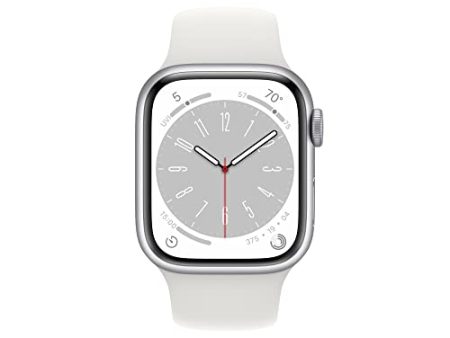 (Open Box) Apple Watch Series 8 GPS 41mm Silver Aluminum Case w White Sport Band - M L (2022) on Sale