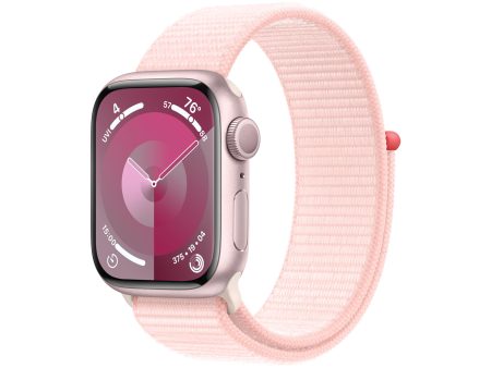 (Open Box) Apple Watch Series 9 GPS 41mm Pink Aluminum Case with Light Pink Sport Loop (2023) For Cheap