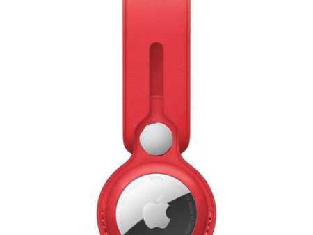 (Open Box) Apple AirTag Leather Loop - (PRODUCT)RED For Sale