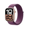 Apple Watch Series 10 GPS 42mm Rose Gold Aluminum Case with Plum Sport Loop - MWWK3LW A (2024) on Sale