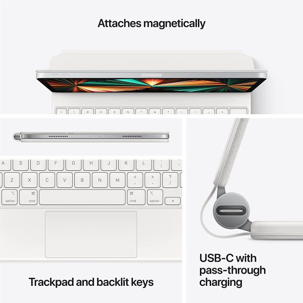 (Open Box) Apple Magic Keyboard for iPad Pro 11-inch (3rd) and iPad Air (M2) - White on Sale