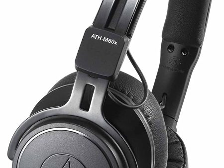 Audio-Technica ATH-M60xa On-Ear Closed-Back Professional Studio Monitor Headphones - Black For Discount