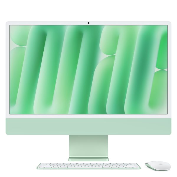 Apple 24-inch iMac with Retina 4.5K display: M4 chip w 10C CPU   10C GPU, 256GB SSD, 16GB Memory - Green - MWUY3LL A (Fall 2024) Fashion