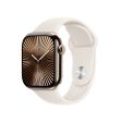 Apple Watch Series 10 GPS + Cellular 42mm Gold Titanium Case with Starlight Sport Band - M L - MX073LW A (2024) For Discount