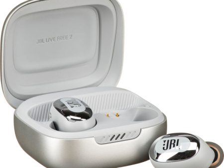 JBL Live Free 2 True Adaptive Noise Cancelling Headphones - Silver Online Hot Sale