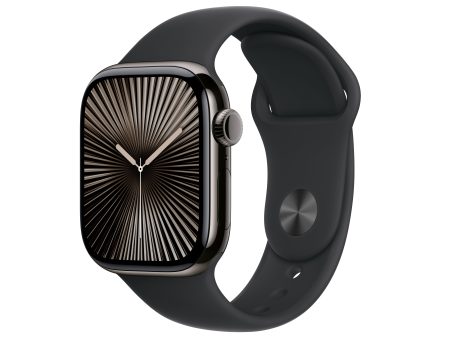 Apple Watch Series 10 GPS + Cellular 42mm Slate Titanium Case with Black Sport Band - M L - MWXH3LW A (2024) For Cheap