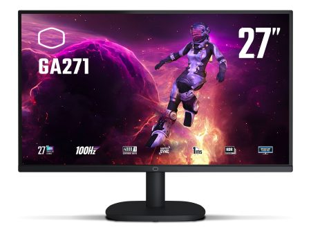 Cooler Master GA271 27” WQHD2560×1440 PC Monitor, HDR10, 1ms(MPRT), Free Sync, DP*1, HDMI2 (CMI-GA271-US) For Sale