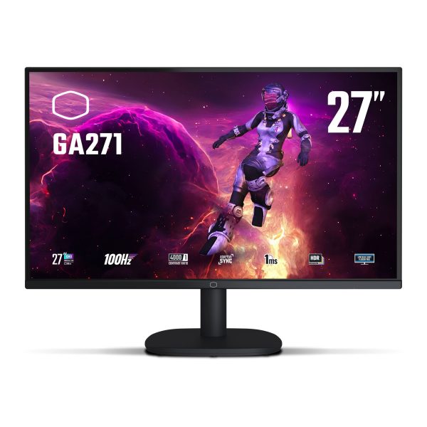 Cooler Master GA271 27” WQHD2560×1440 PC Monitor, HDR10, 1ms(MPRT), Free Sync, DP*1, HDMI2 (CMI-GA271-US) For Sale