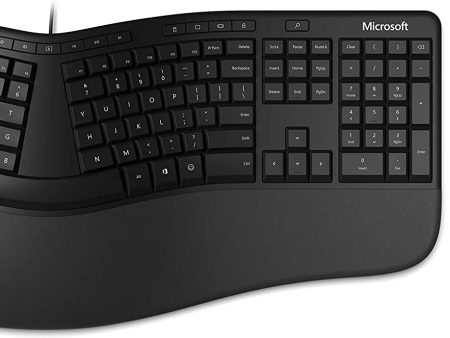 Microsoft Ergonomic Wired Keyboard and Mouse Combo, Cushioned, Split Keyboard Online