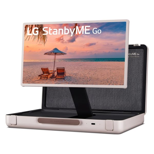 LG 27-in StanbyMe Go 1080p Portable Touchscreen Computer Monitor 27ART10AKPL, Calming Beige For Cheap