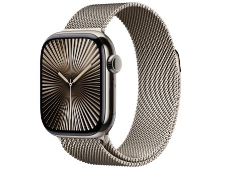 Apple Watch Series 10 GPS + Cellular 42mm Natural Titanium Case with Natural Milanese Loop - MWXF3LW A (2024) Online Hot Sale