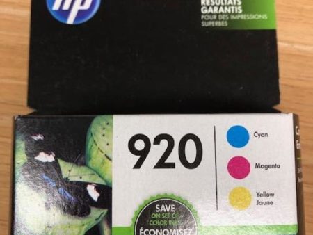 ( Expired ) HP N9H55FN 920 Cyan Magenta Yellow Ink Jet Cartridge ( 1 Each CH634AN CH635AN CH636AN ) For Sale