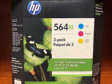 ( Expired ) HP D8J63BN  564XL  Ink Jet Cartridge Cyan Magenta Yellow ( CB323WN CB324WN CB325WN ) on Sale